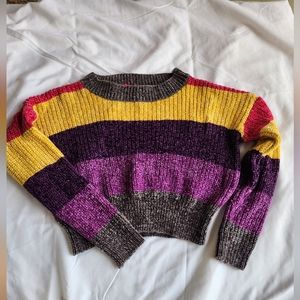 Luv Lane Cropped Sweater Multicolor